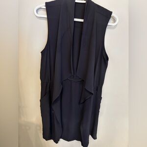 Black Tape_ Navy Sleeveless Vest